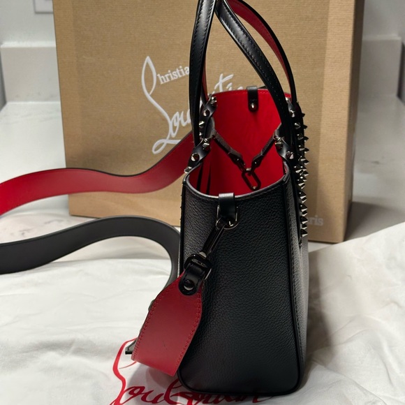 Christian Louboutin Black Cabata Tote Shoulder Bag with Red Interior NWT + COA - Picture 4 of 15